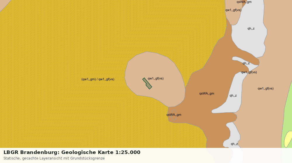Statische Kartenansicht: LBGR Brandenburg: Geologische Karte 1:25.000