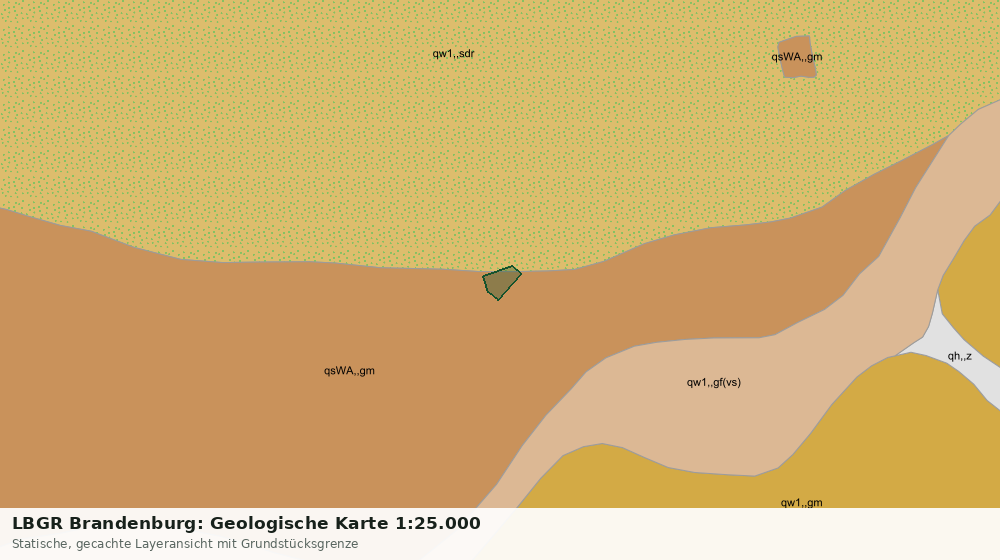 Statische Kartenansicht: LBGR Brandenburg: Geologische Karte 1:25.000