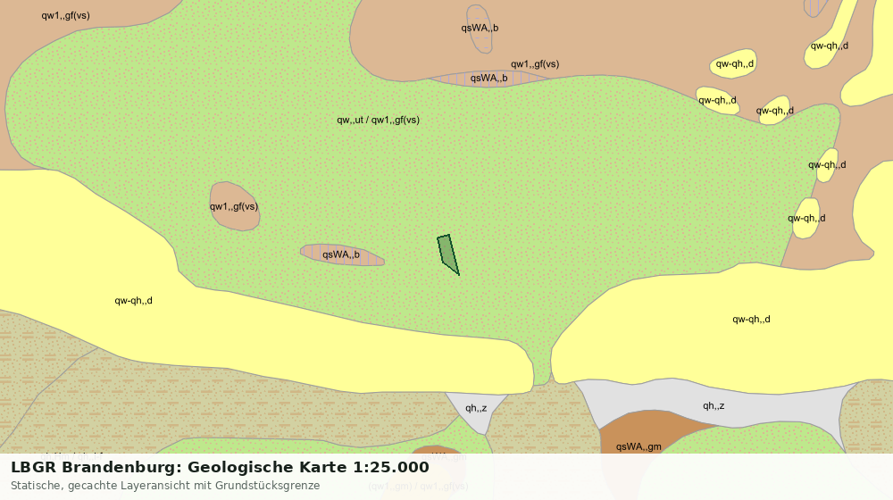 Statische Kartenansicht: LBGR Brandenburg: Geologische Karte 1:25.000