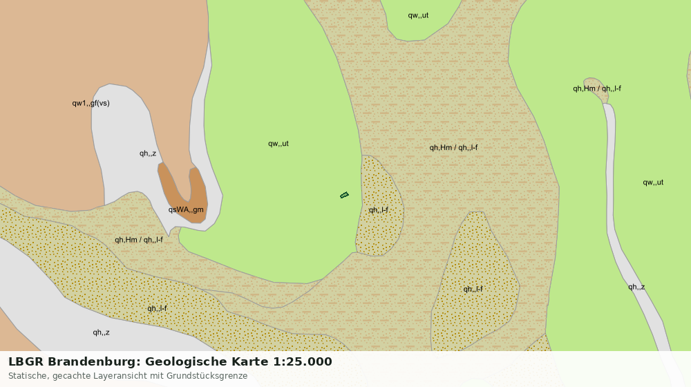 Statische Kartenansicht: LBGR Brandenburg: Geologische Karte 1:25.000