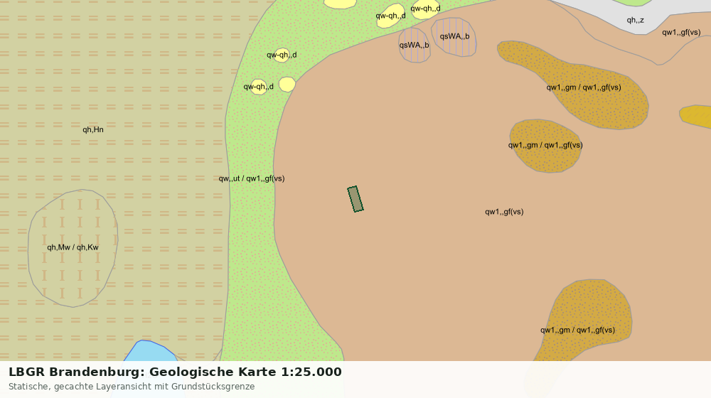 Statische Kartenansicht: LBGR Brandenburg: Geologische Karte 1:25.000