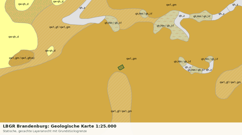 Statische Kartenansicht: LBGR Brandenburg: Geologische Karte 1:25.000