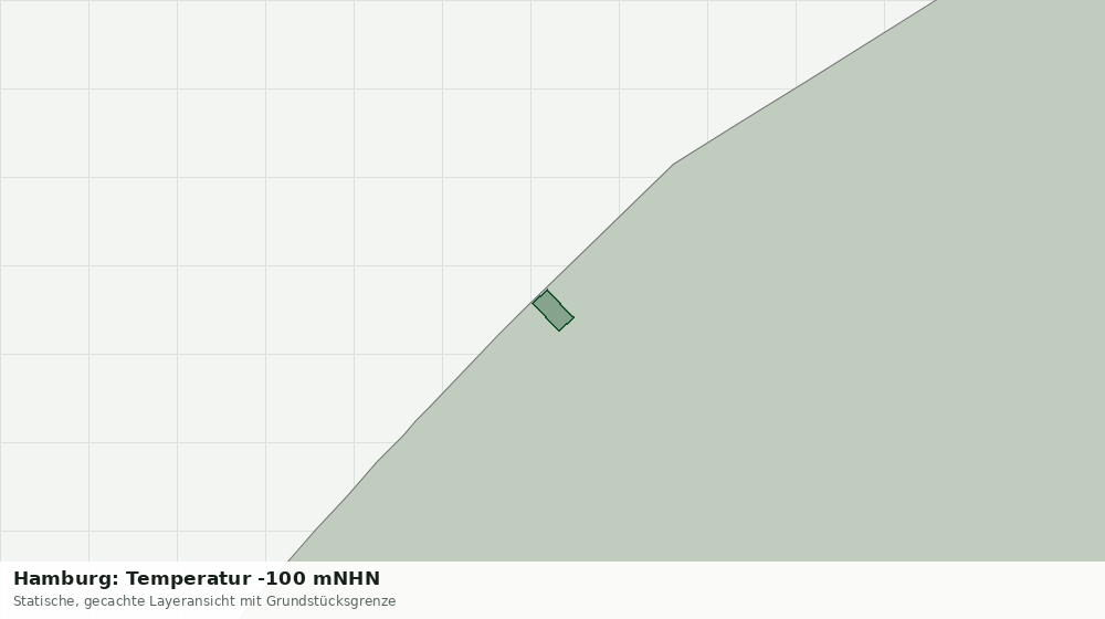 Statische Kartenansicht: Hamburg: Temperatur -100 mNHN