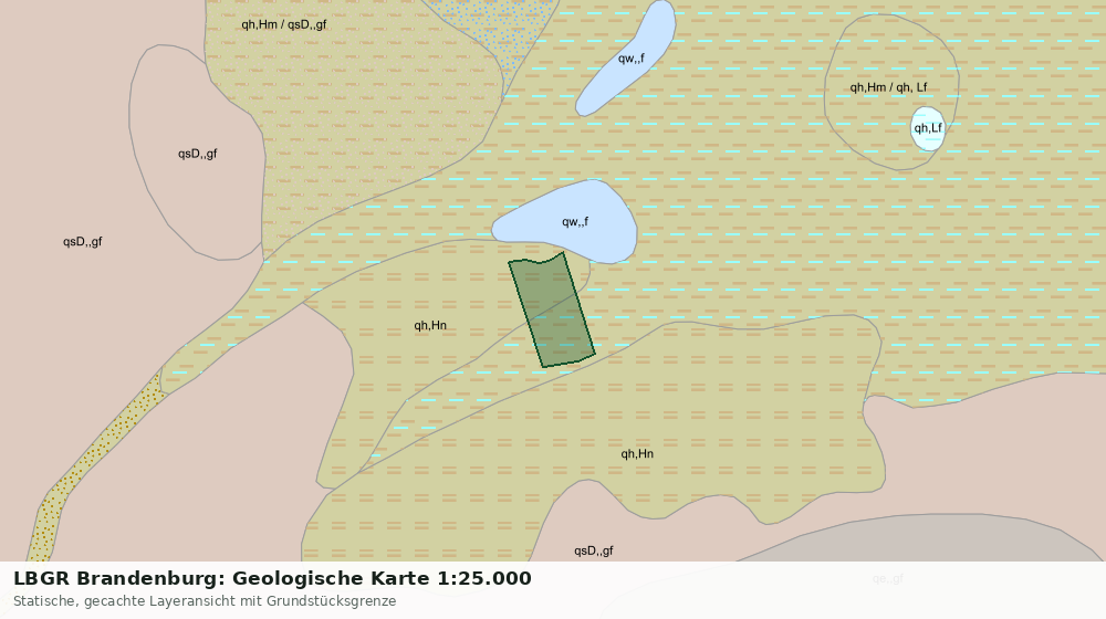 Statische Kartenansicht: LBGR Brandenburg: Geologische Karte 1:25.000
