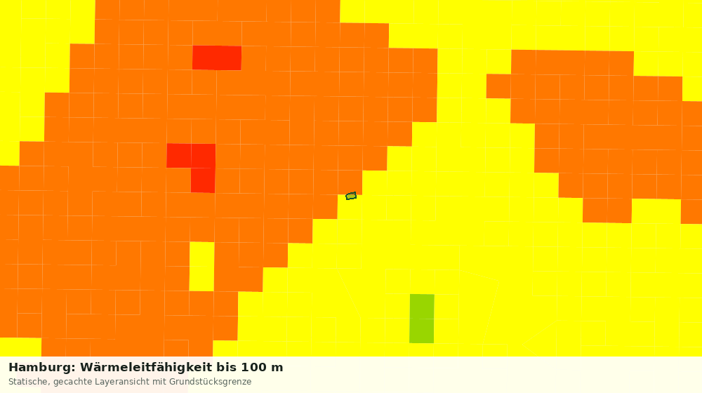 Statische Kartenansicht: Hamburg: Wärmeleitfähigkeit bis 100 m