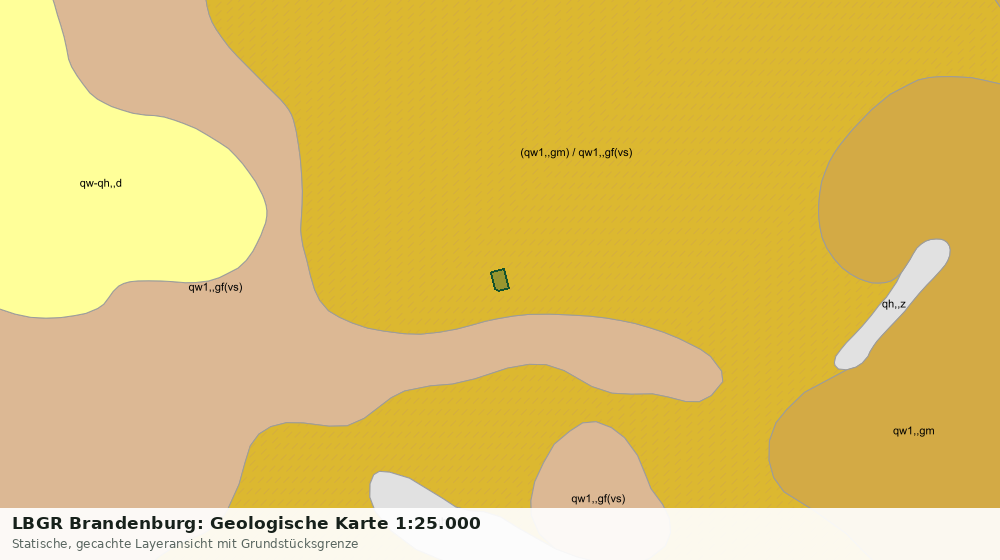 Statische Kartenansicht: LBGR Brandenburg: Geologische Karte 1:25.000