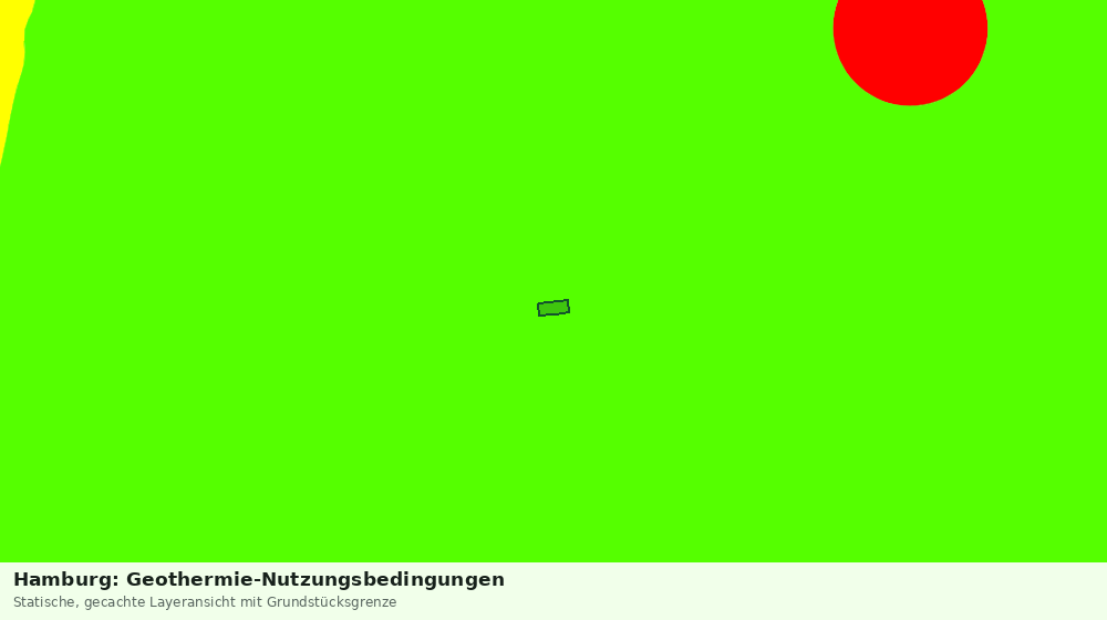 Statische Kartenansicht: Hamburg: Geothermie-Nutzungsbedingungen
