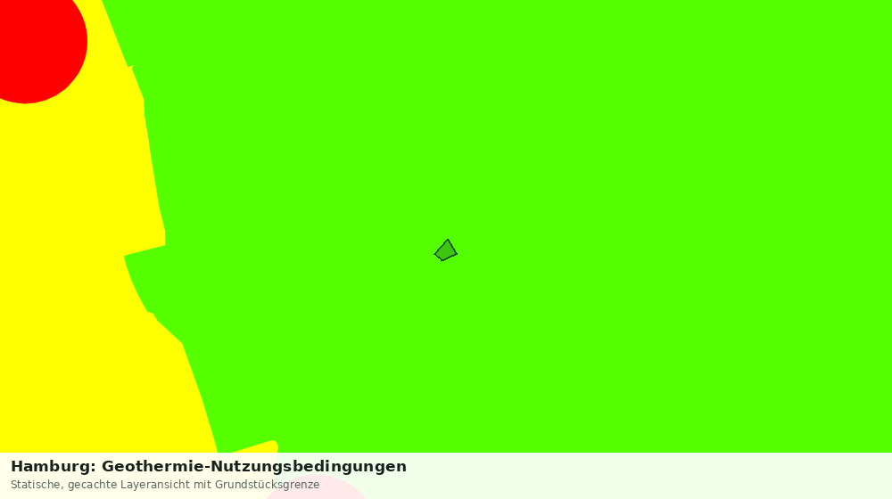 Statische Kartenansicht: Hamburg: Geothermie-Nutzungsbedingungen