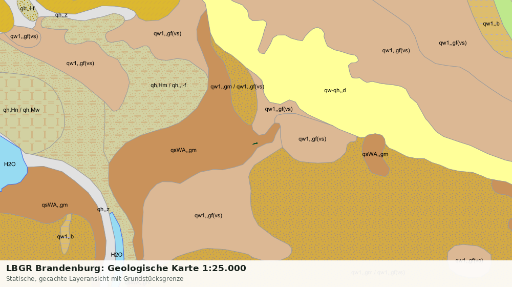 Statische Kartenansicht: LBGR Brandenburg: Geologische Karte 1:25.000
