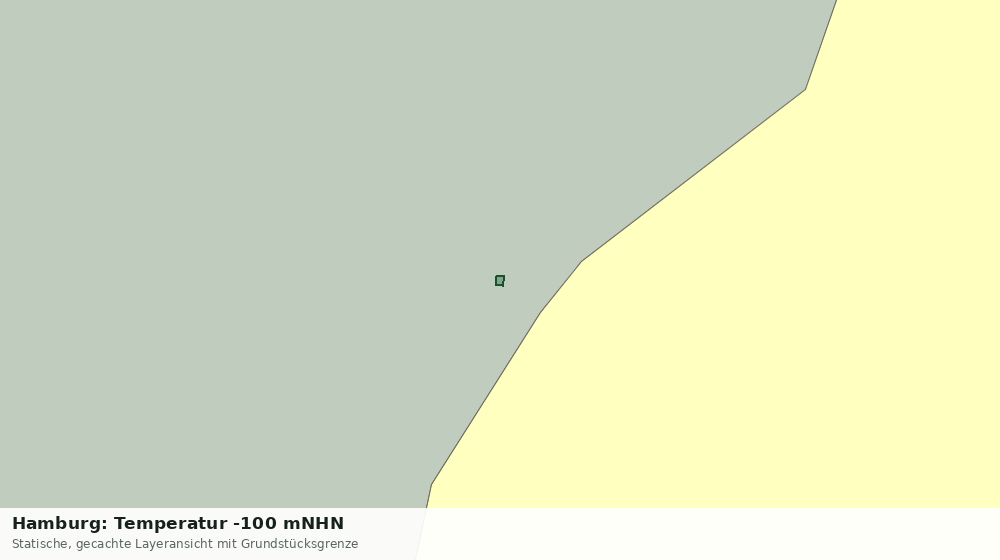 Statische Kartenansicht: Hamburg: Temperatur -100 mNHN