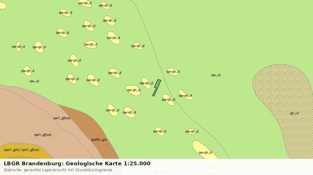 Statische Kartenansicht: LBGR Brandenburg: Geologische Karte 1:25.000