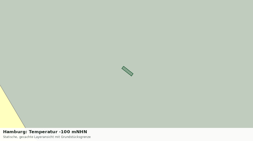 Statische Kartenansicht: Hamburg: Temperatur -100 mNHN