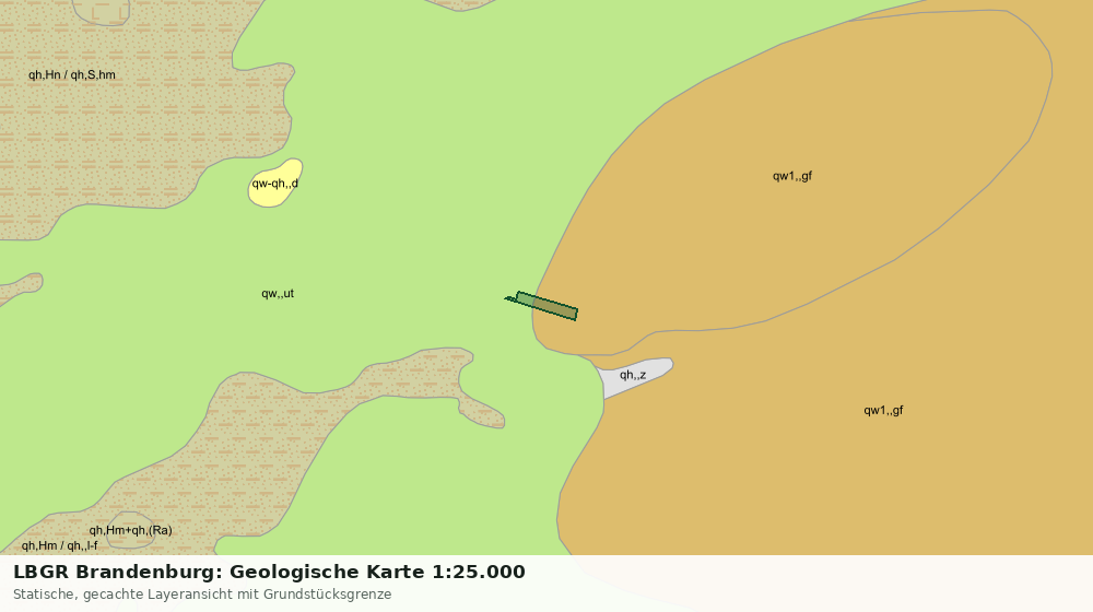 Statische Kartenansicht: LBGR Brandenburg: Geologische Karte 1:25.000