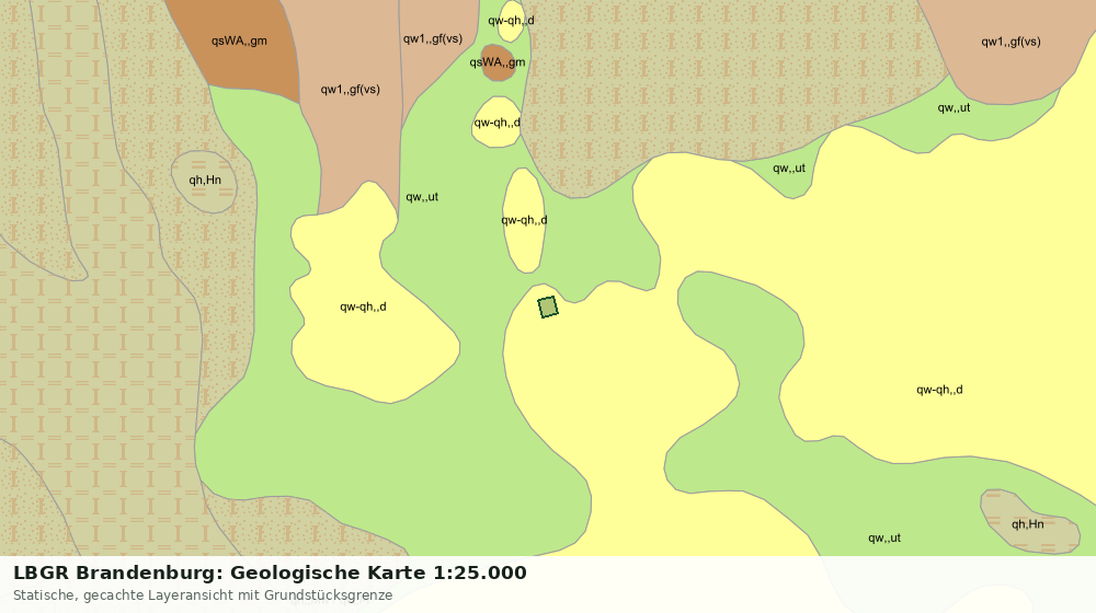 Statische Kartenansicht: LBGR Brandenburg: Geologische Karte 1:25.000