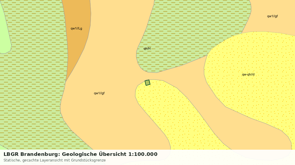 Statische Kartenansicht: LBGR Brandenburg: Geologische Übersicht 1:100.000
