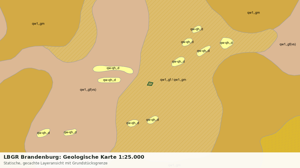Statische Kartenansicht: LBGR Brandenburg: Geologische Karte 1:25.000