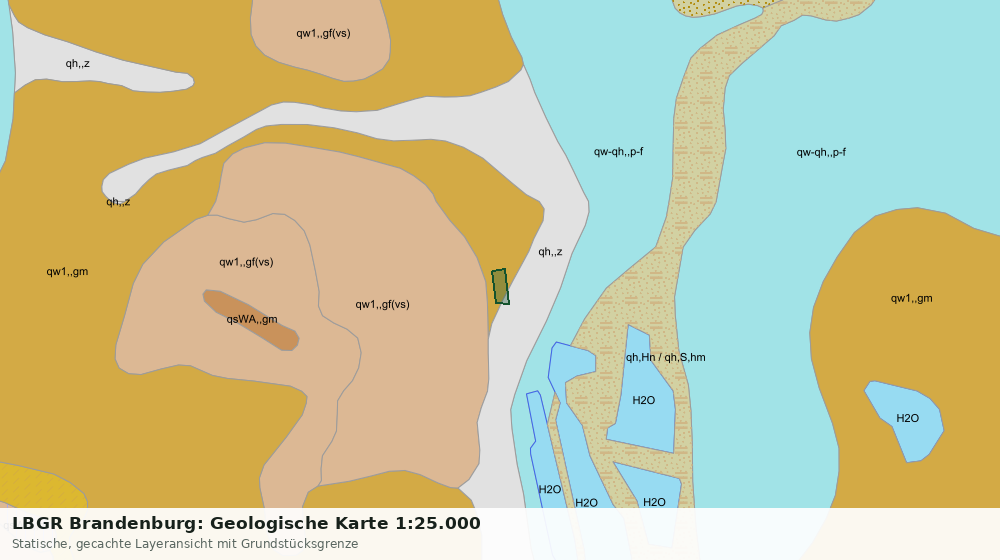 Statische Kartenansicht: LBGR Brandenburg: Geologische Karte 1:25.000