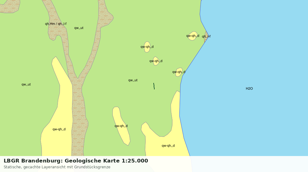 Statische Kartenansicht: LBGR Brandenburg: Geologische Karte 1:25.000