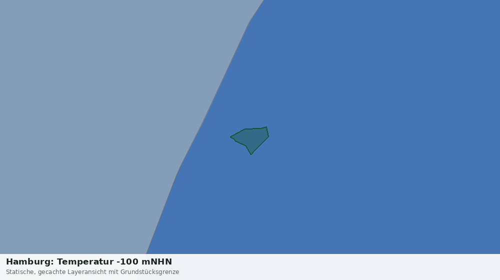 Statische Kartenansicht: Hamburg: Temperatur -100 mNHN