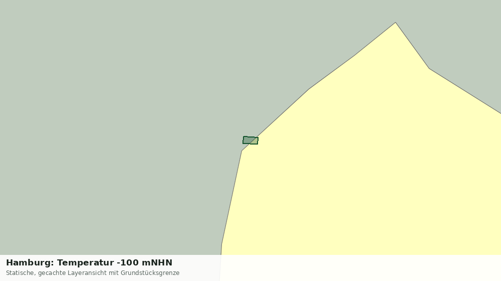 Statische Kartenansicht: Hamburg: Temperatur -100 mNHN