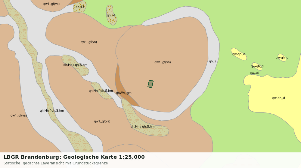 Statische Kartenansicht: LBGR Brandenburg: Geologische Karte 1:25.000
