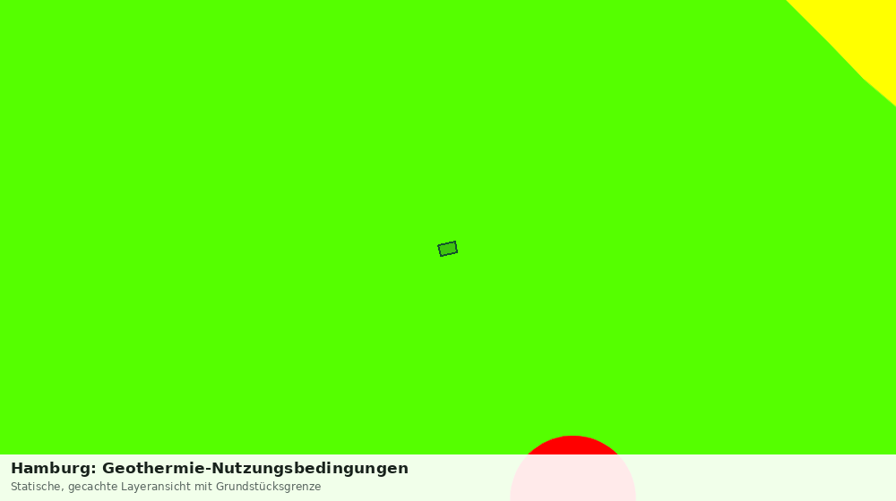 Statische Kartenansicht: Hamburg: Geothermie-Nutzungsbedingungen