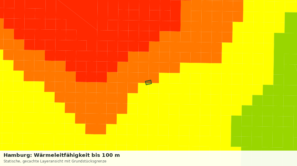 Statische Kartenansicht: Hamburg: Wärmeleitfähigkeit bis 100 m
