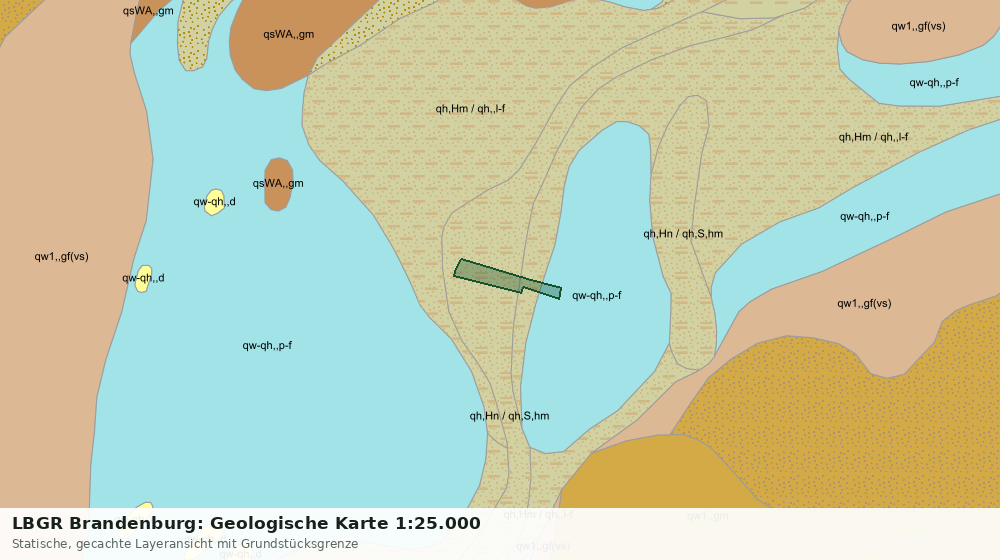 Statische Kartenansicht: LBGR Brandenburg: Geologische Karte 1:25.000