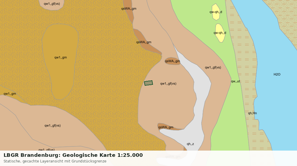Statische Kartenansicht: LBGR Brandenburg: Geologische Karte 1:25.000