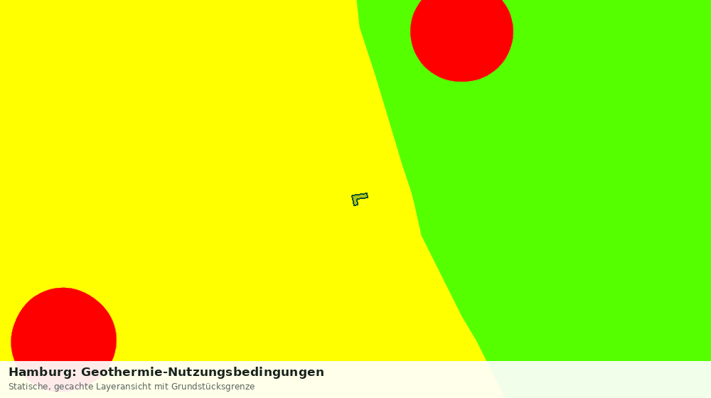 Statische Kartenansicht: Hamburg: Geothermie-Nutzungsbedingungen