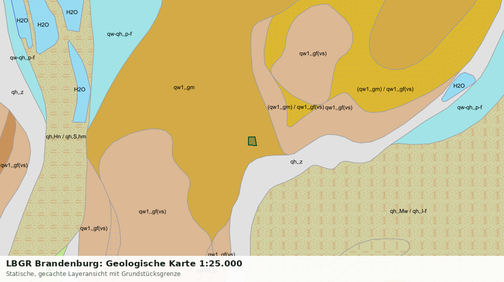 Statische Kartenansicht: LBGR Brandenburg: Geologische Karte 1:25.000