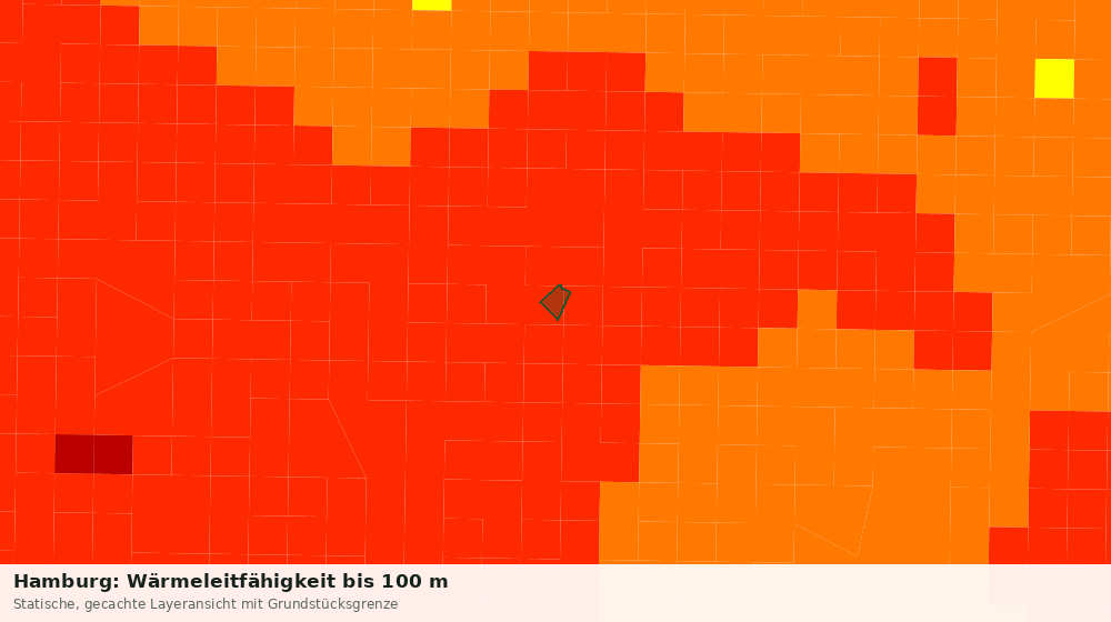 Statische Kartenansicht: Hamburg: Wärmeleitfähigkeit bis 100 m