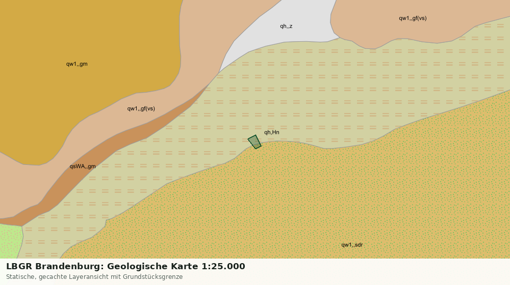 Statische Kartenansicht: LBGR Brandenburg: Geologische Karte 1:25.000