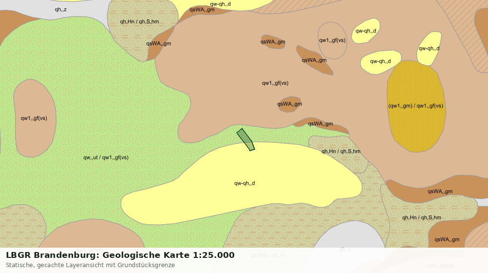 Statische Kartenansicht: LBGR Brandenburg: Geologische Karte 1:25.000