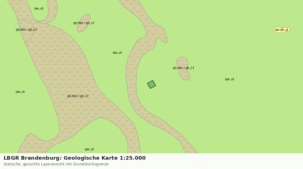 Statische Kartenansicht: LBGR Brandenburg: Geologische Karte 1:25.000