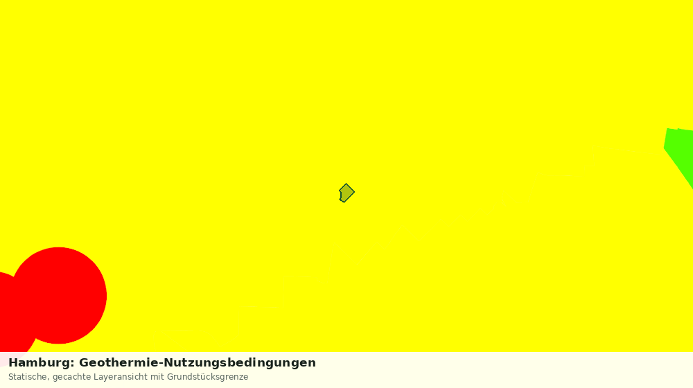 Statische Kartenansicht: Hamburg: Geothermie-Nutzungsbedingungen