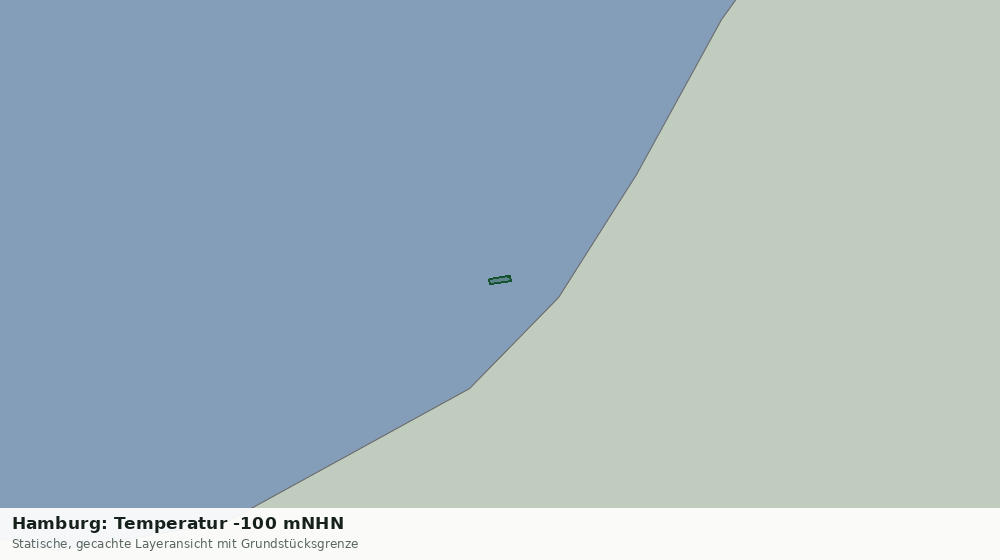 Statische Kartenansicht: Hamburg: Temperatur -100 mNHN