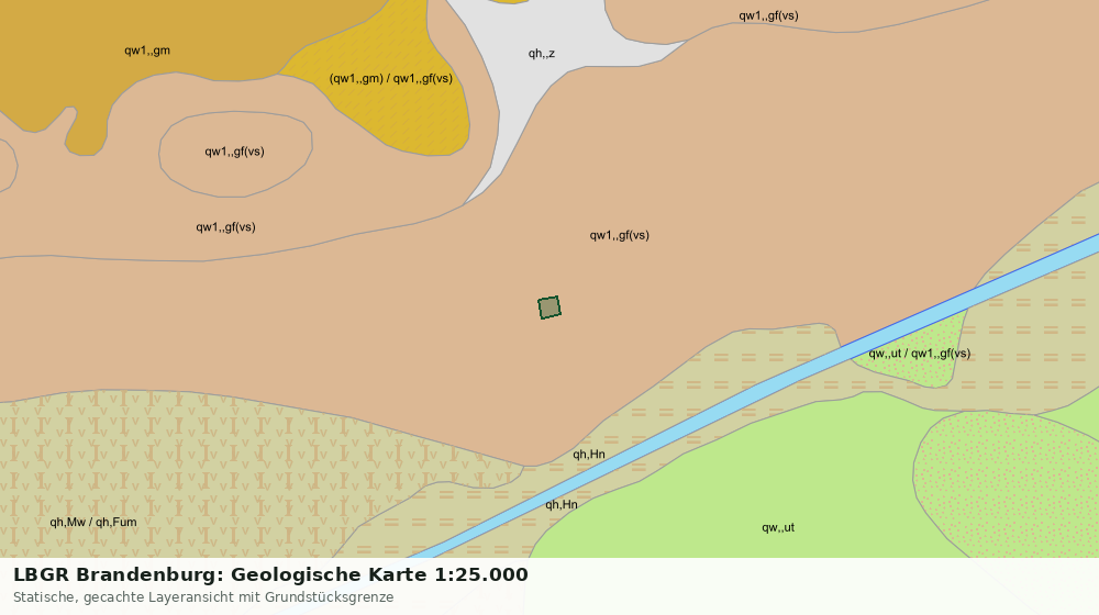 Statische Kartenansicht: LBGR Brandenburg: Geologische Karte 1:25.000