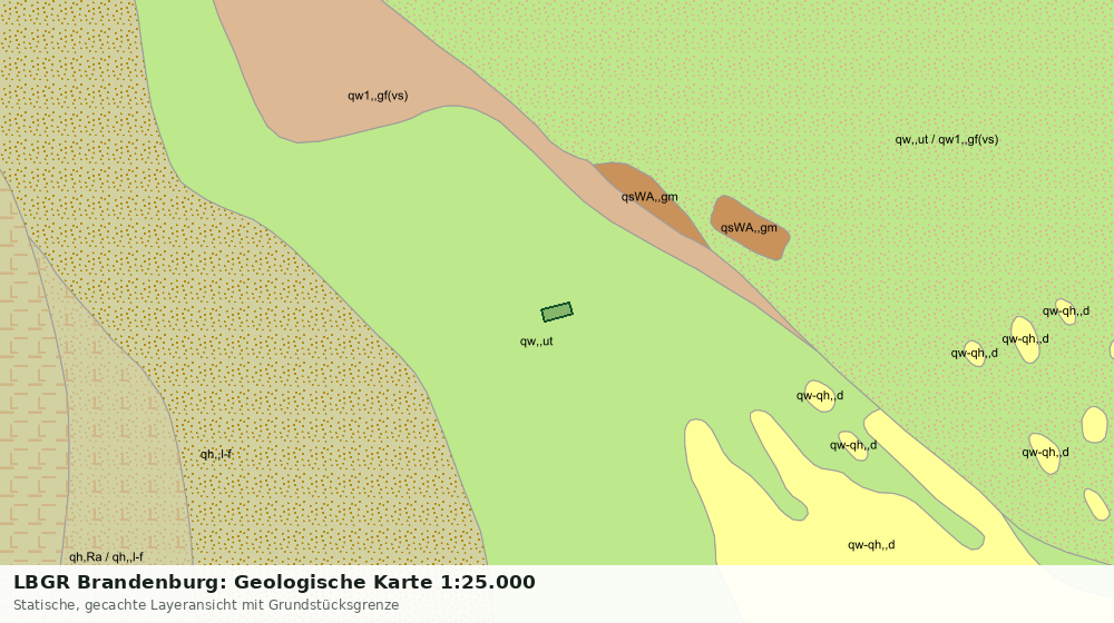 Statische Kartenansicht: LBGR Brandenburg: Geologische Karte 1:25.000