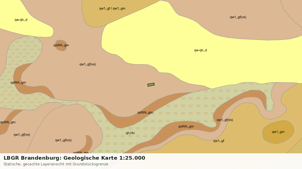 Statische Kartenansicht: LBGR Brandenburg: Geologische Karte 1:25.000