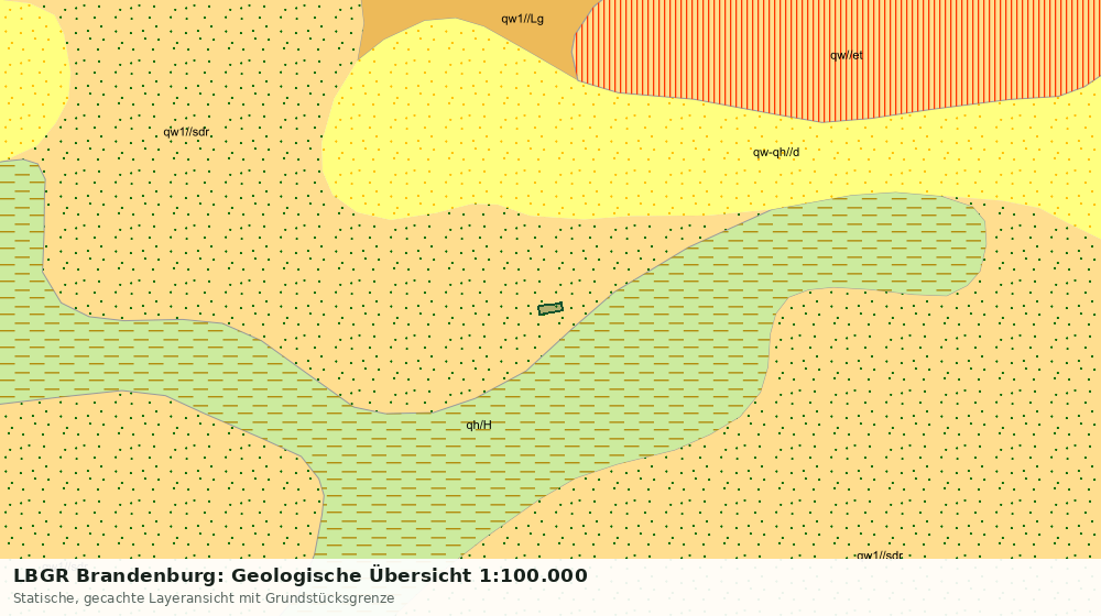 Statische Kartenansicht: LBGR Brandenburg: Geologische Übersicht 1:100.000