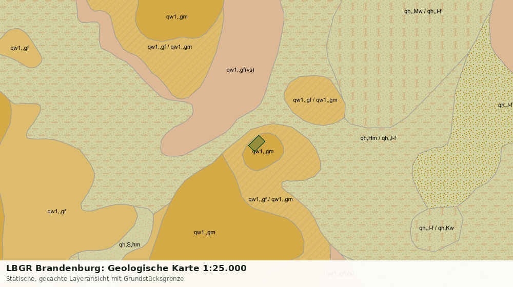 Statische Kartenansicht: LBGR Brandenburg: Geologische Karte 1:25.000