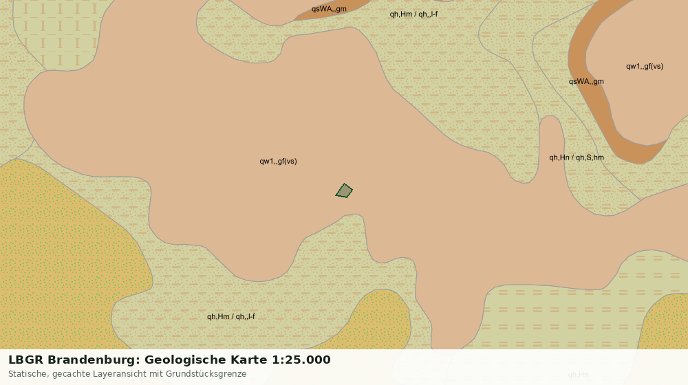 Statische Kartenansicht: LBGR Brandenburg: Geologische Karte 1:25.000