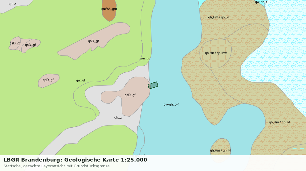 Statische Kartenansicht: LBGR Brandenburg: Geologische Karte 1:25.000
