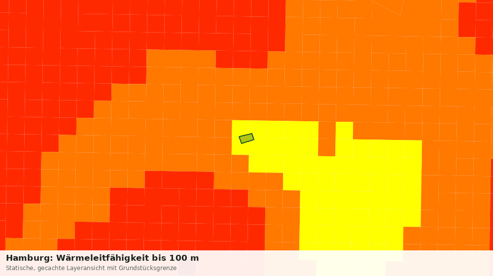 Statische Kartenansicht: Hamburg: Wärmeleitfähigkeit bis 100 m