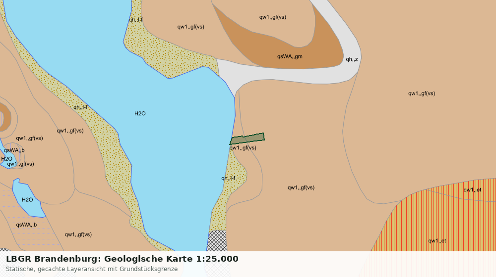 Statische Kartenansicht: LBGR Brandenburg: Geologische Karte 1:25.000