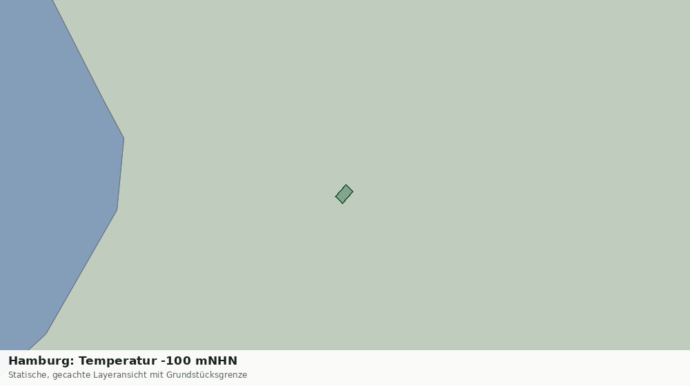 Statische Kartenansicht: Hamburg: Temperatur -100 mNHN