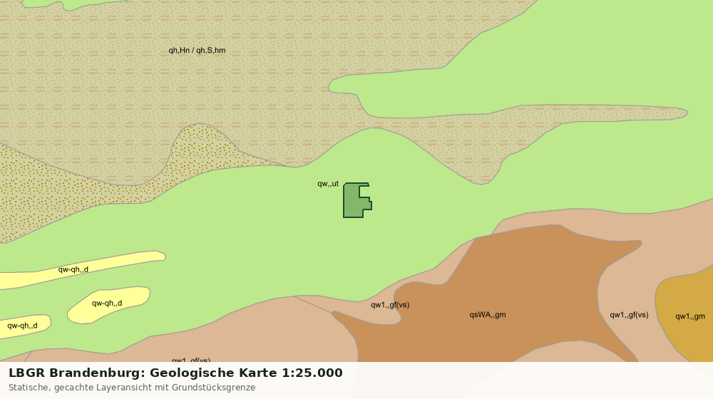 Statische Kartenansicht: LBGR Brandenburg: Geologische Karte 1:25.000
