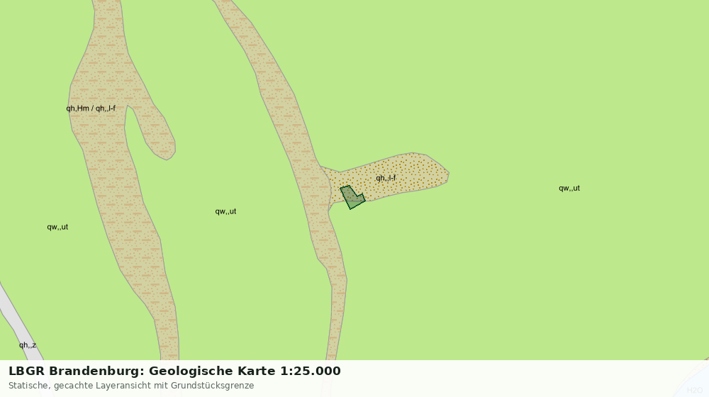 Statische Kartenansicht: LBGR Brandenburg: Geologische Karte 1:25.000
