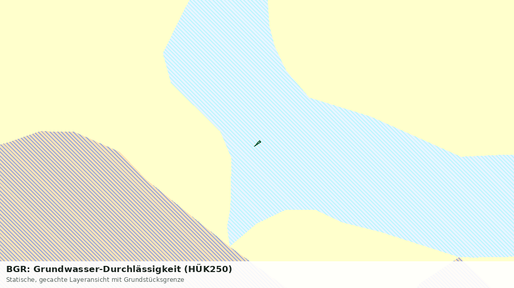 Statische Kartenansicht: BGR: Grundwasser-Durchlässigkeit (HÜK250)